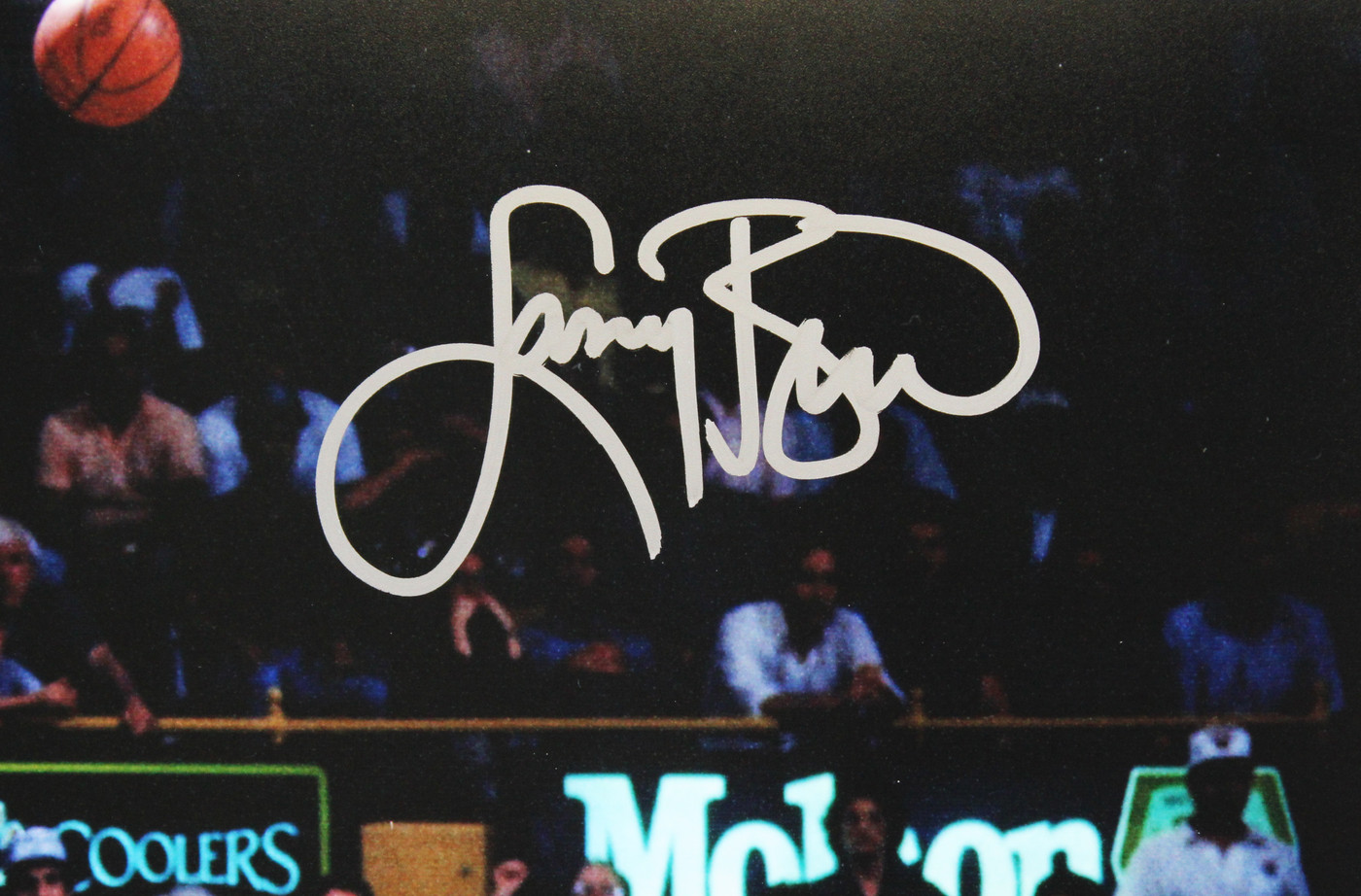 Celtics Larry Bird Authentic Signed 16x20 Horizontal Shooting