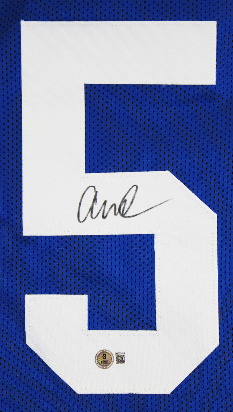 Abdul Carter Authentic Signed Blue Pro Style Jersey Autographed BAS Witnessed