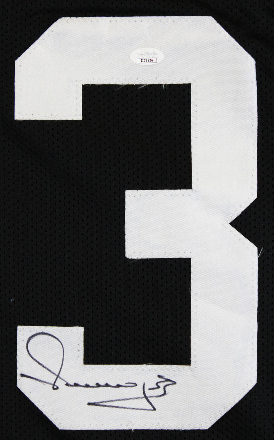 Merril Hoge Authentic Signed Black Pro Style Jersey Autographed JSA #II77526