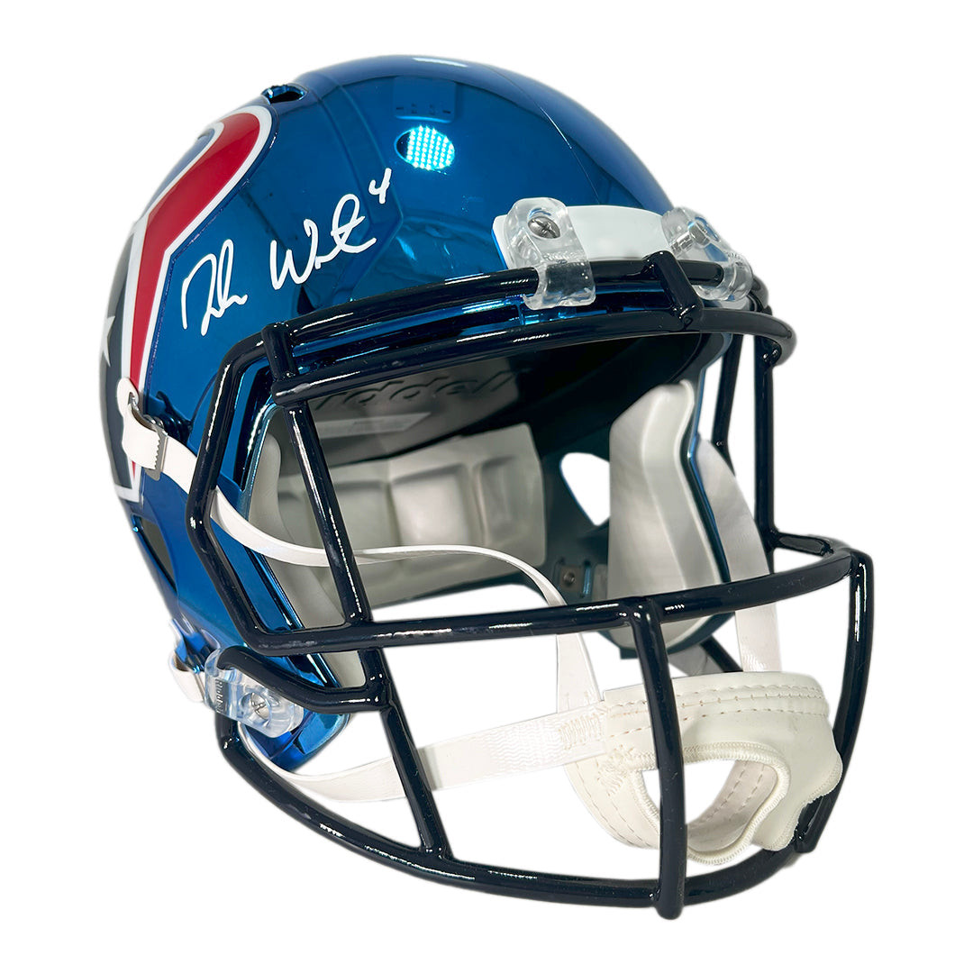 Deshaun Watson Signed Houston Texans Chrome Speed Full-Size Replica Football Helmet (JSA)