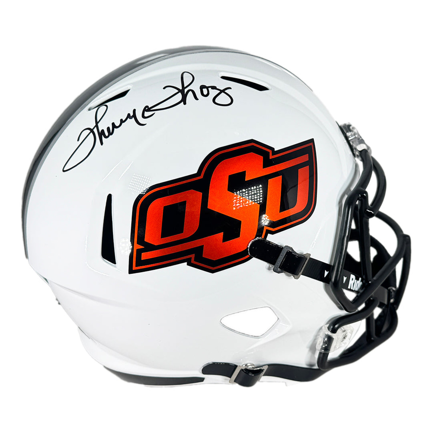 Thurman Thomas Signed Oklahoma State Cowboys Speed Full-Size Replica Football Helmet (JSA)