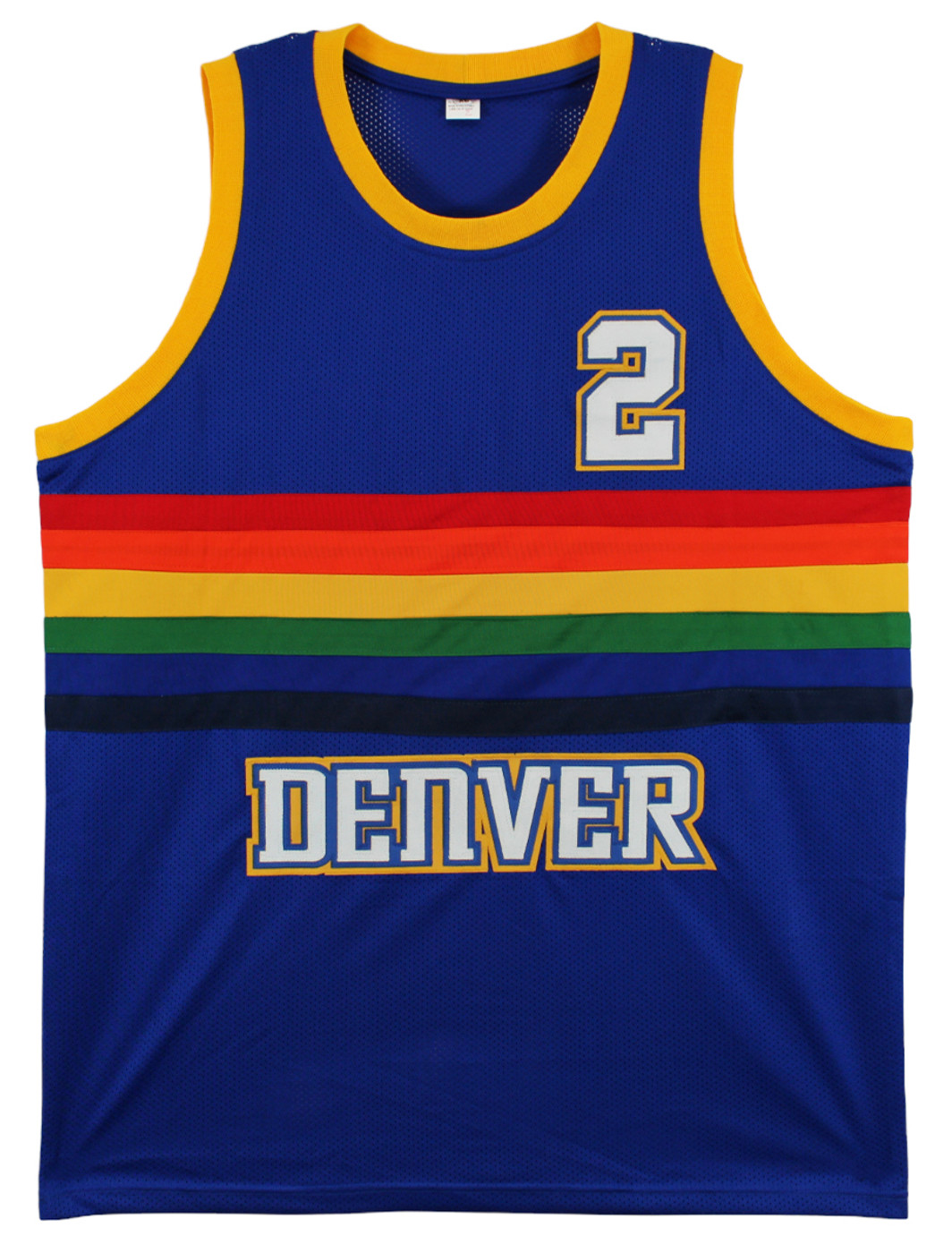 Alex English "HOF 97" Signed Blue TB Pro Style Jersey Autographed BAS Witnessed