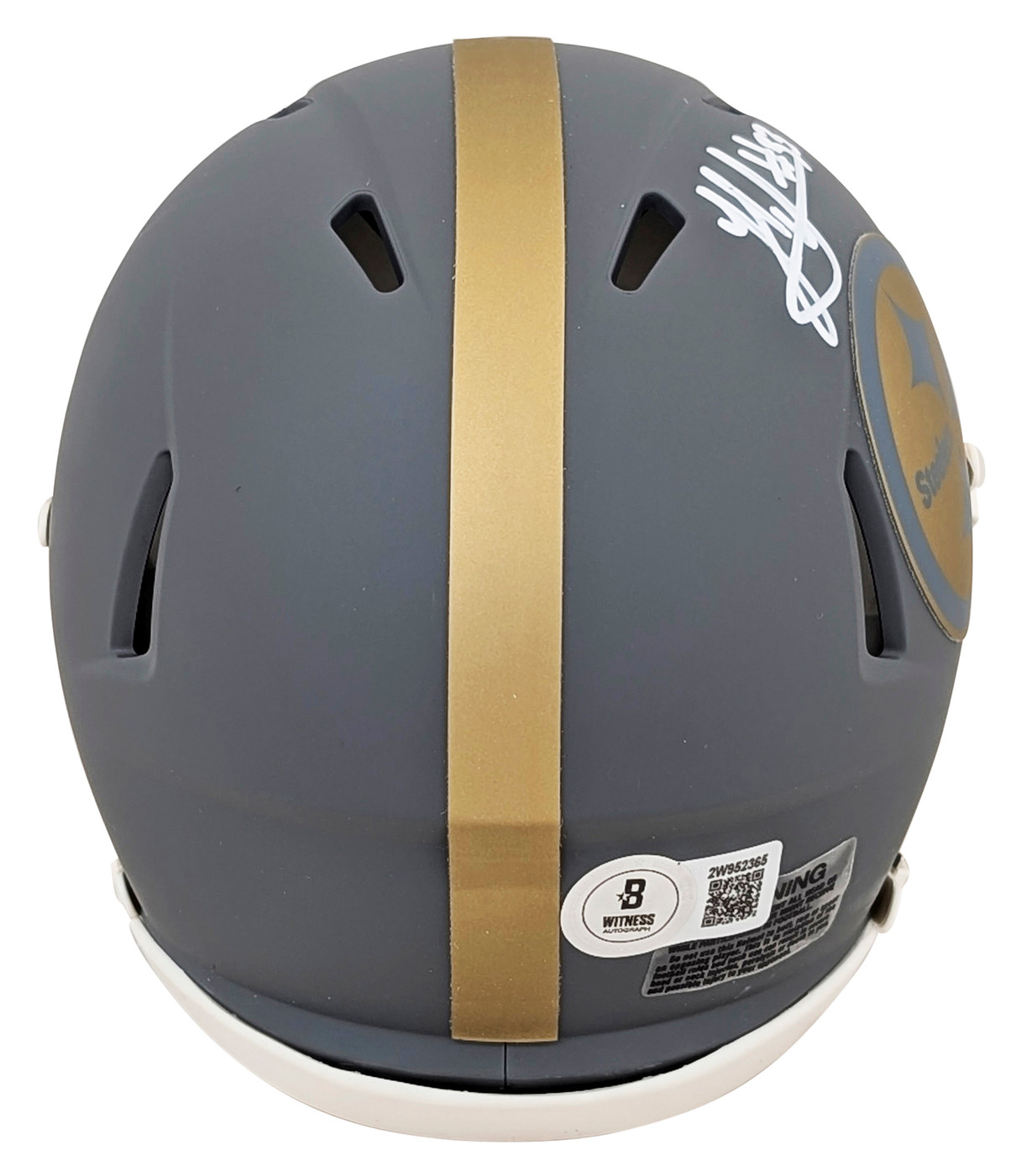 Steelers Jack Sawyer Authentic Signed Slate Speed Mini Helmet BAS