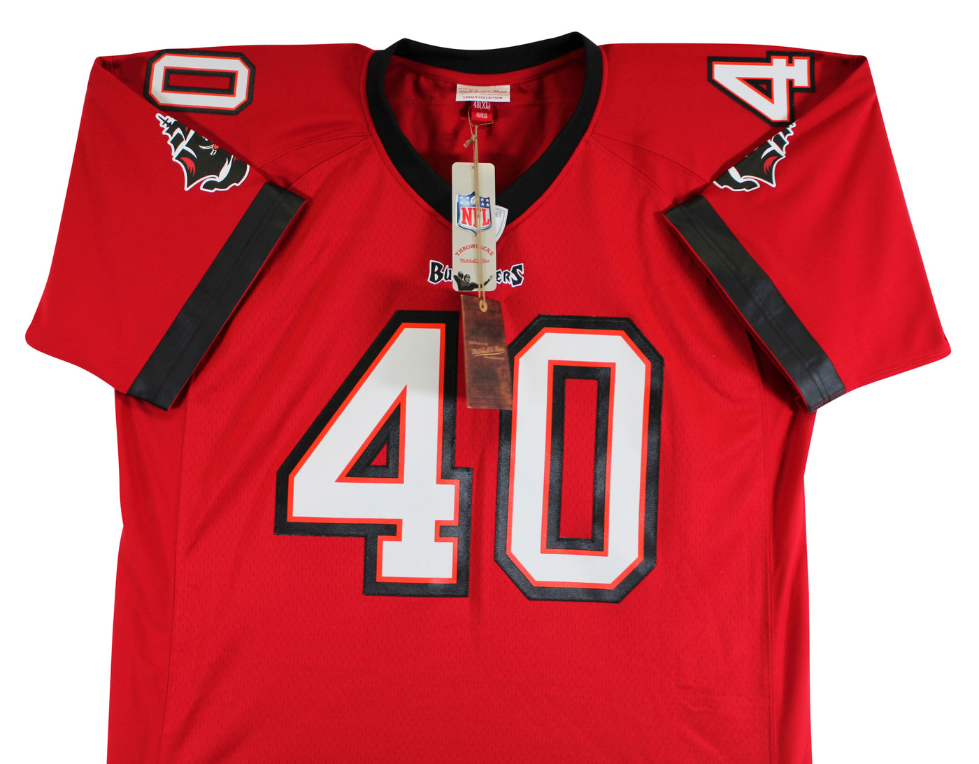 Buccaneers Mike Alstott "4x Insc" Authentic Signed Red M&N TB Jersey BAS Witness
