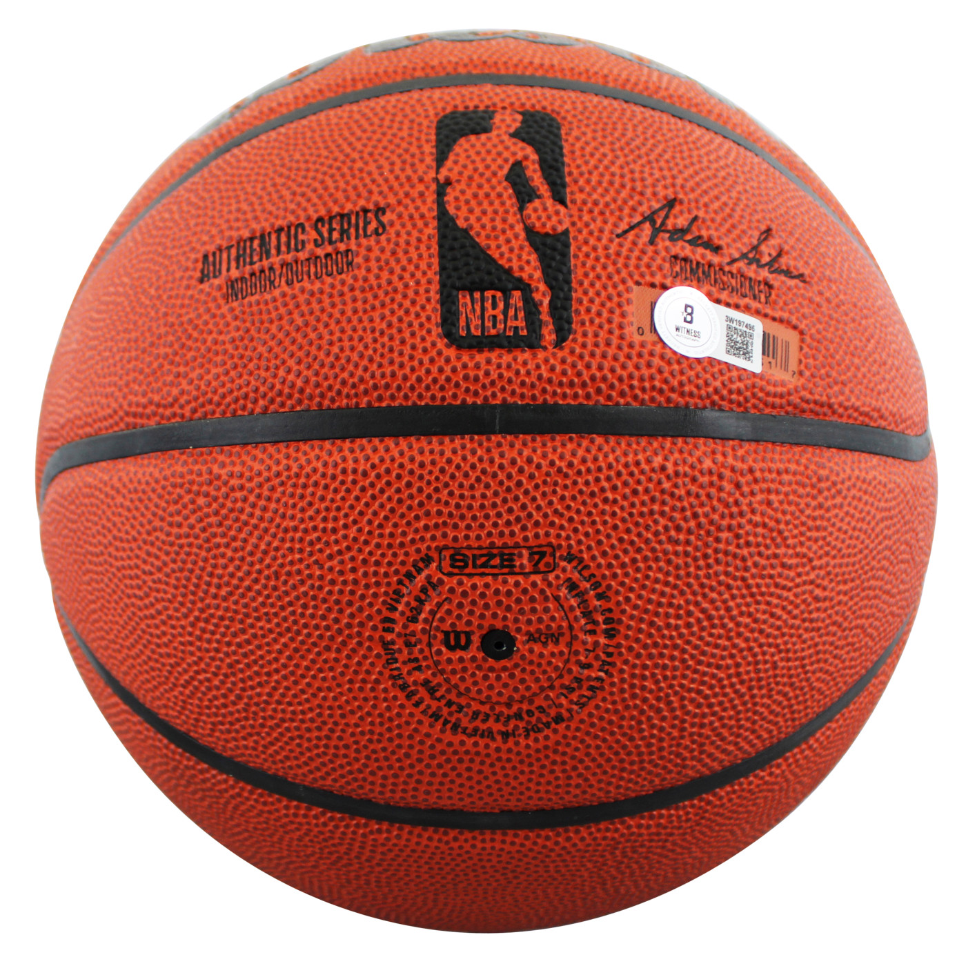 76ers Julius "Dr. J." Erving Signed Wilson Basketball W/ Case BAS Witnessed