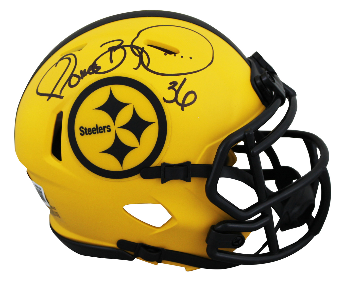 Steelers Jerome Bettis Signed Rave Speed Mini Helmet W/ Case BAS