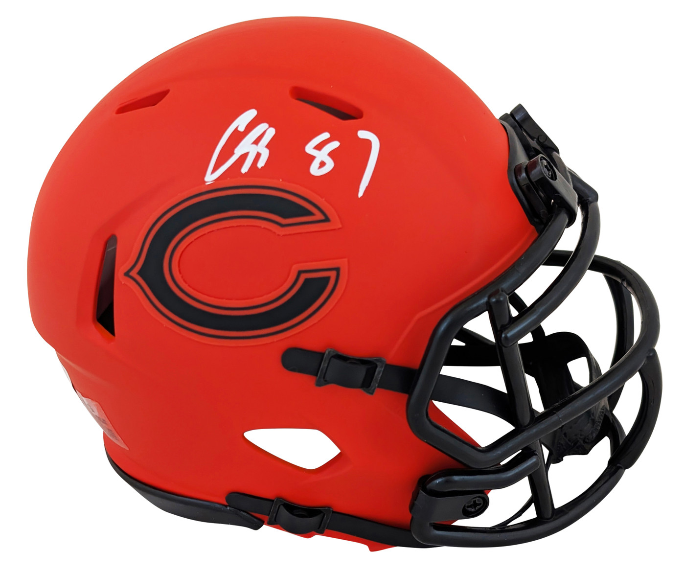 Bears Luther Burden III Signed Rave Speed Mini Helmet W/ Case BAS