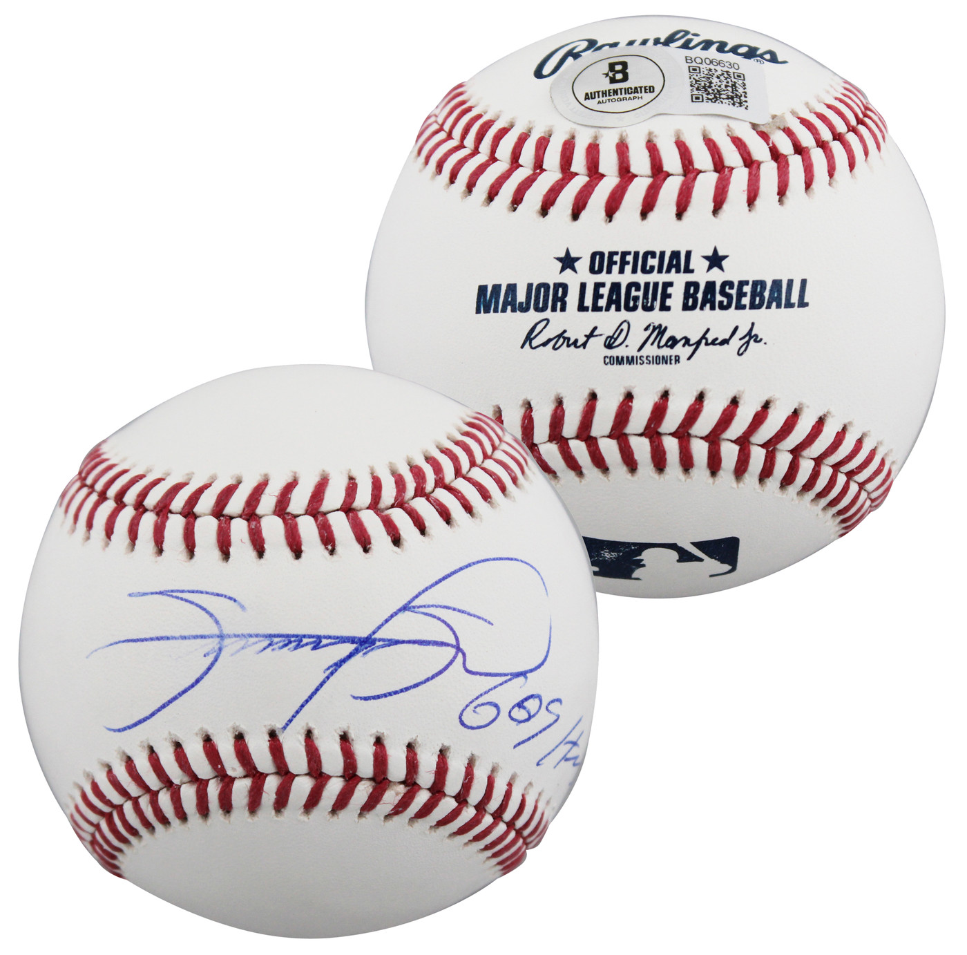 Cubs Sammy Sosa "609 HRS" Authentic Signed Manfred OML Baseball BAS #BQ06630