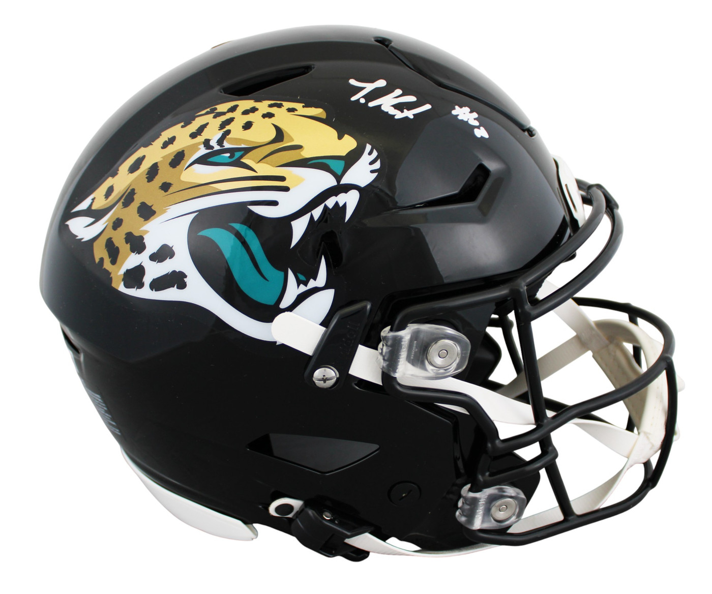 Jaguars Travis Hunter Authentic Signed Speed Flex Full Size Helmet BAS Witnessed