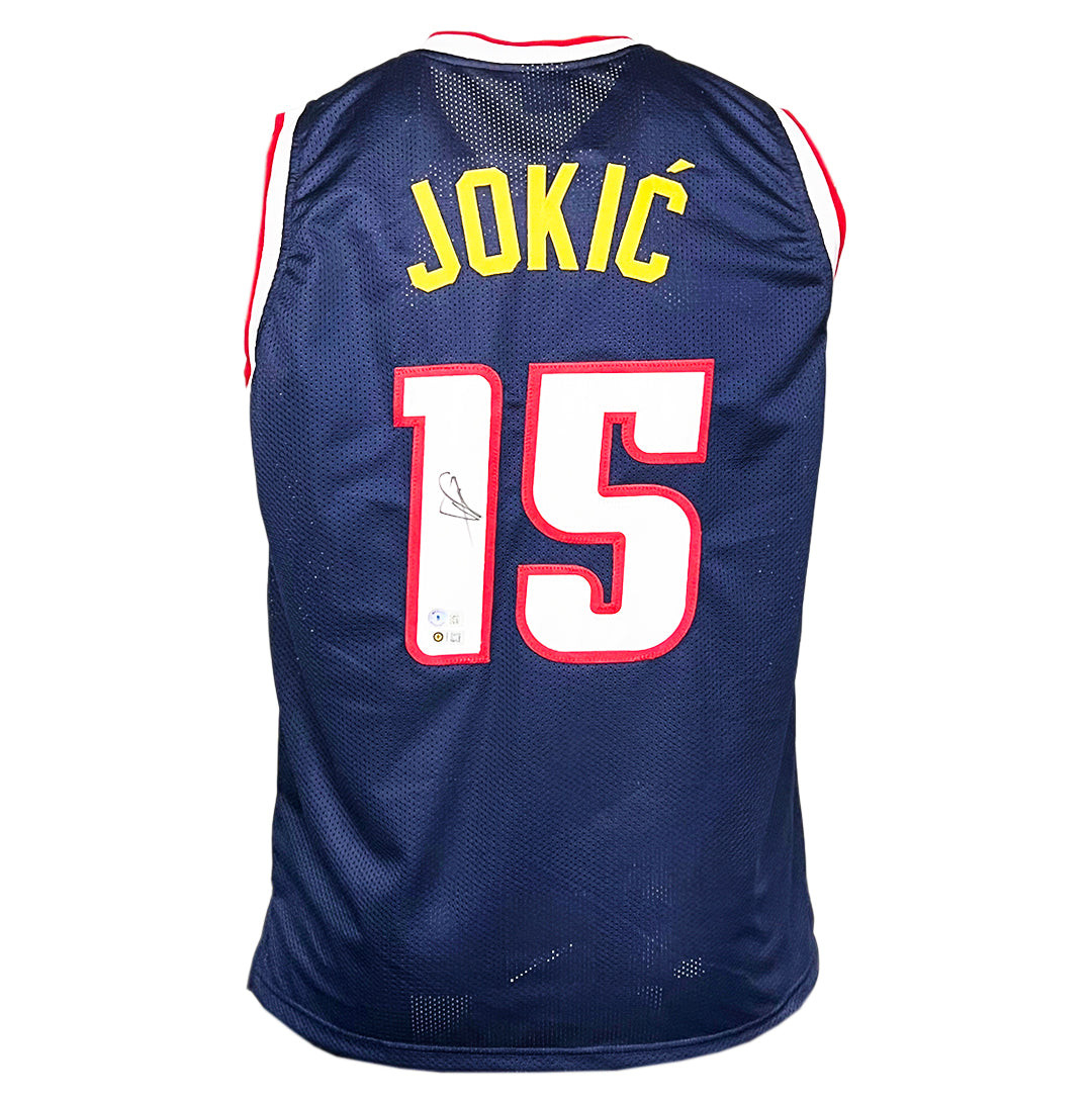 Nikola Jokic Signed Denver Blue Basketball Jersey (Beckett) -