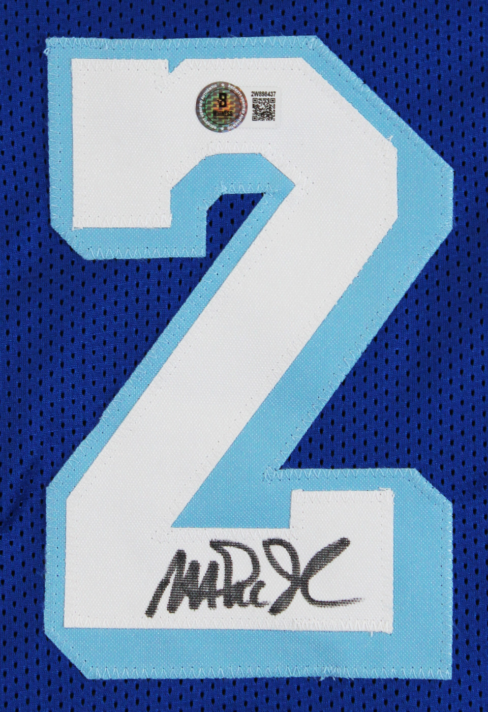 Magic Johnson Authentic Signed Blue Throwback Pro Style Jersey BAS
