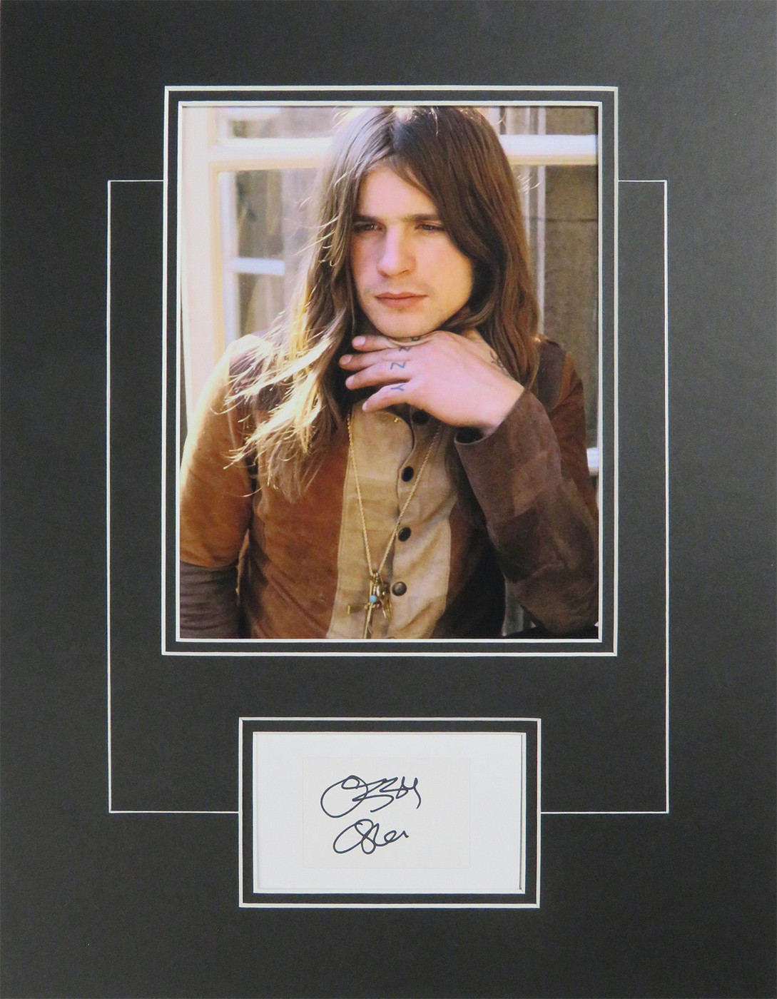 Ozzy Osbourne Signed Matted Display