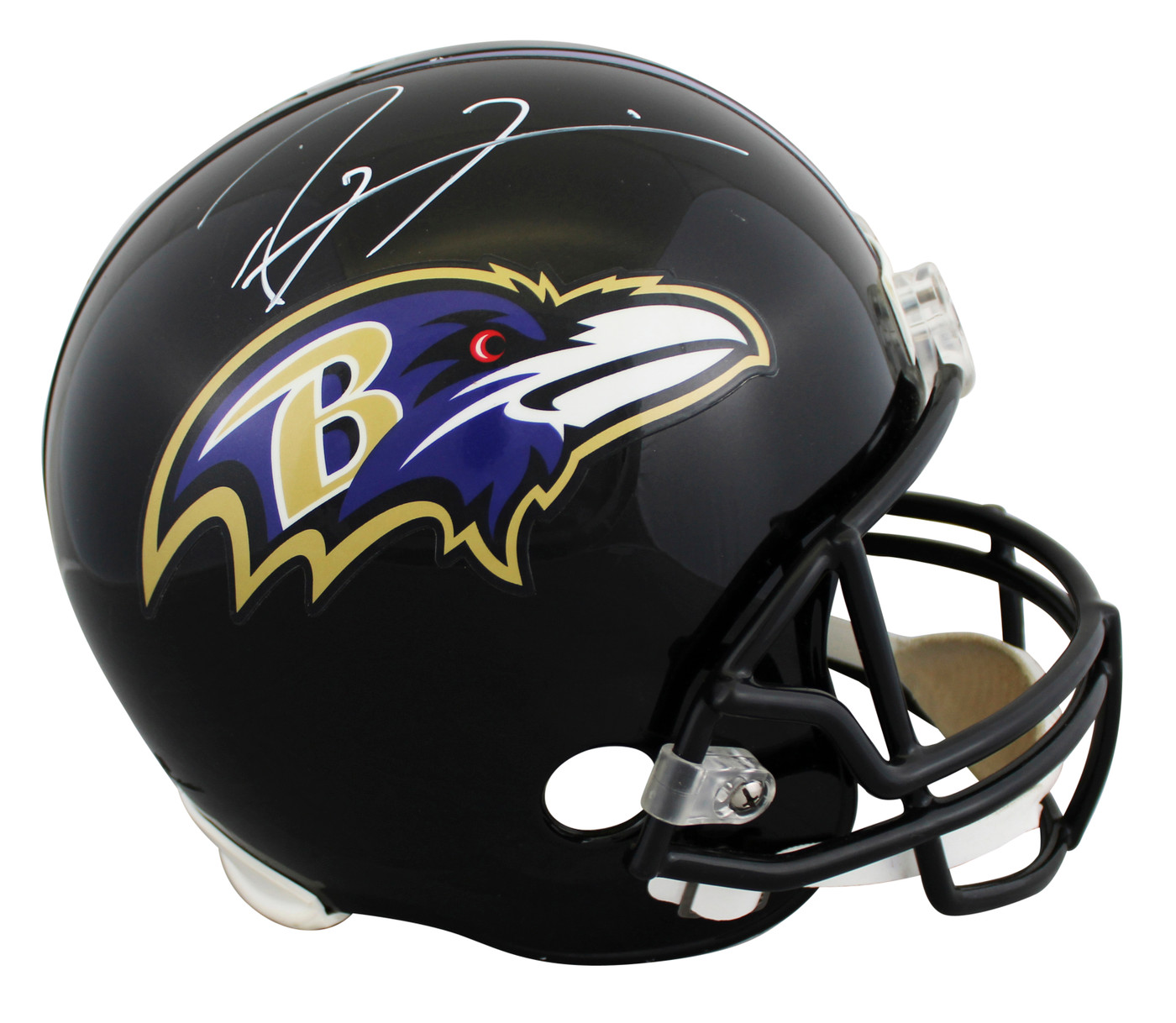 Ravens Ray Lewis Signed VSR4 Full Size Rep Helmet BAS Witnessed #2W943813