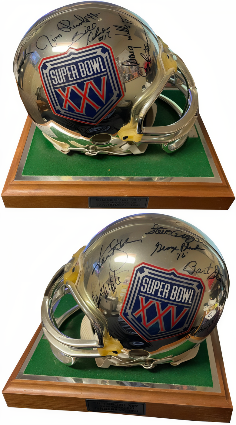Qb Legends Signed Sb Xxv Riddell Chrome Proline Helmet 12 Sigs Beckett Ken Stabler/Jim Plunkett/Daryle Lamonica