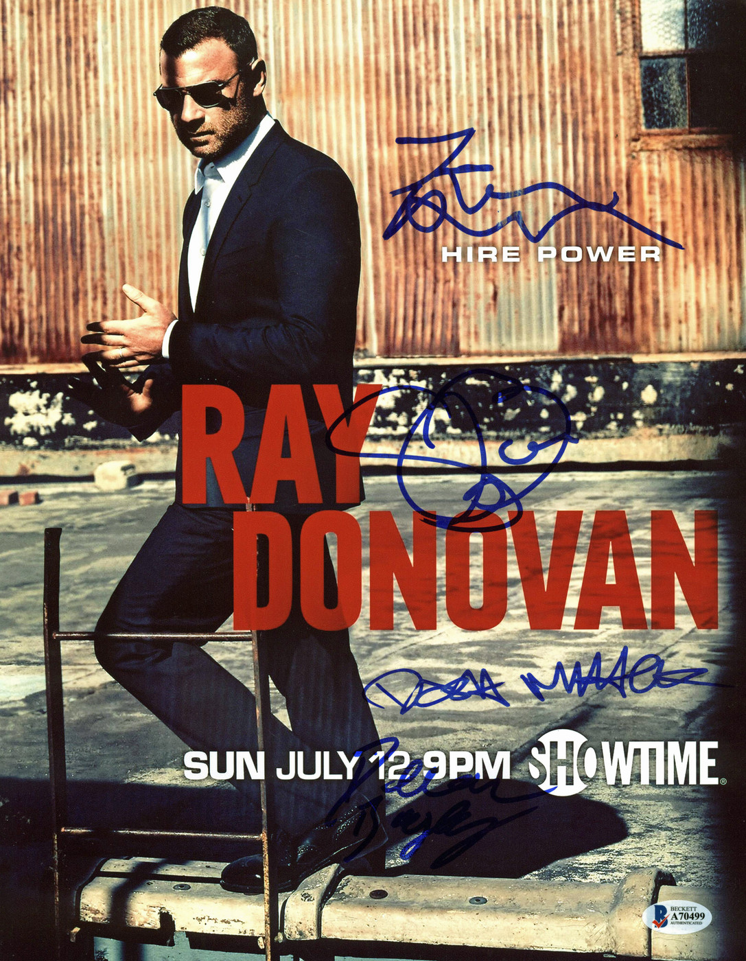 Ray Donovan (4) Moennig, Bagby, Mihok &  Bauer Signed 11x14 Photo BAS #A70499