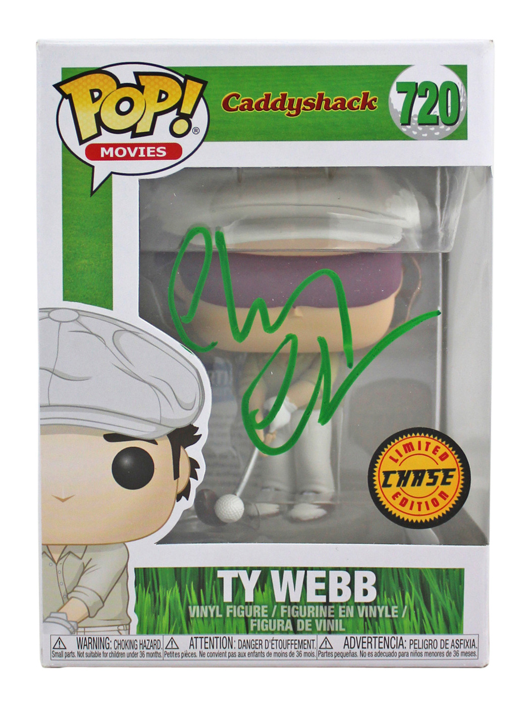 Chevy Chase Caddyshack Signed  LE Blindfold Variant Funko Pop Vinyl Figure BAS 1