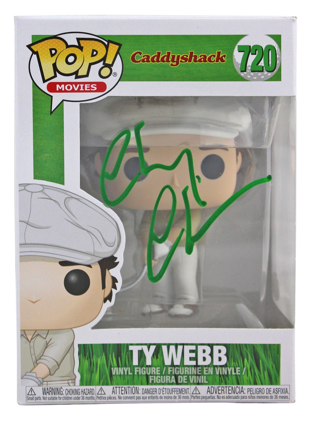Chevy Chase Caddyshack Signed Funko Pop Vinyl Figure w/ Green Signature BAS