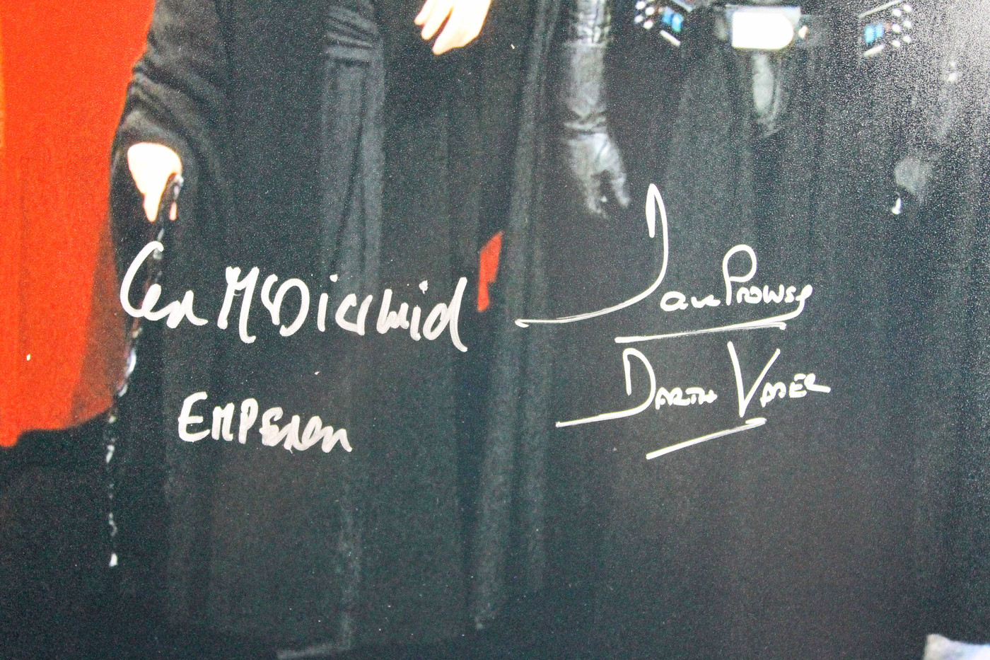 Ian McDiarmid & David Prowse Star Wars Authentic Signed 16x20 Photo BAS