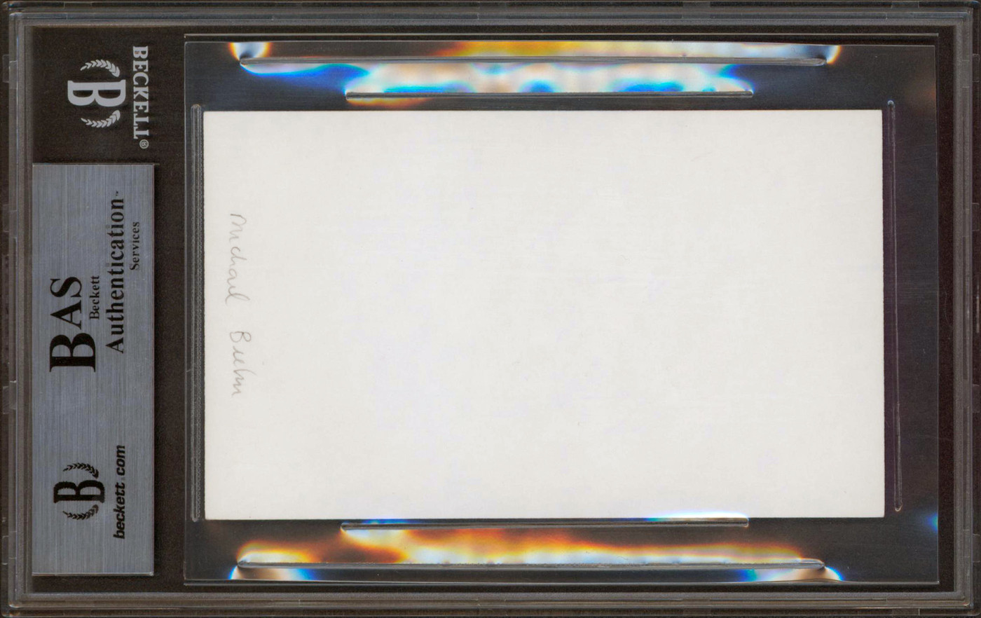 Michael Biehn Terminator Authentic Signed 3x5 Index Card Autographed BAS Slabbed