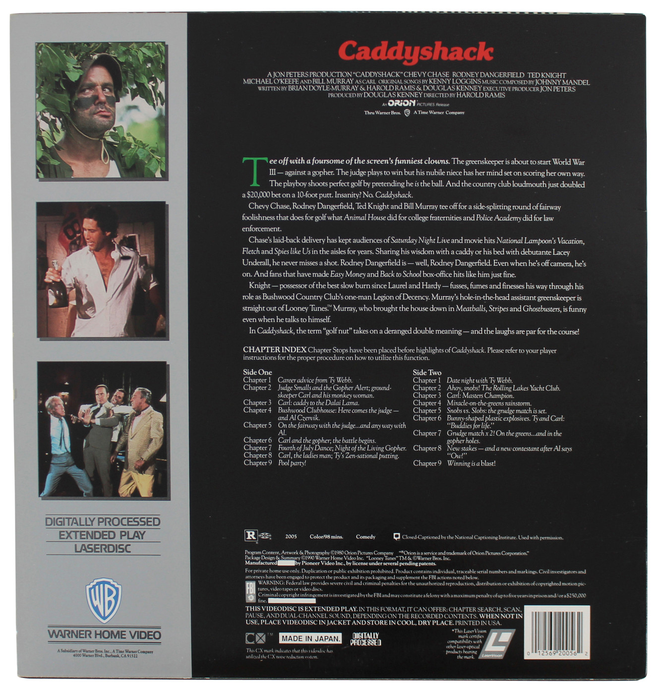 Chevy Chase Authentic Signed Caddyshack Laser Disc Cover w/Disc BAS Wit #WR44151