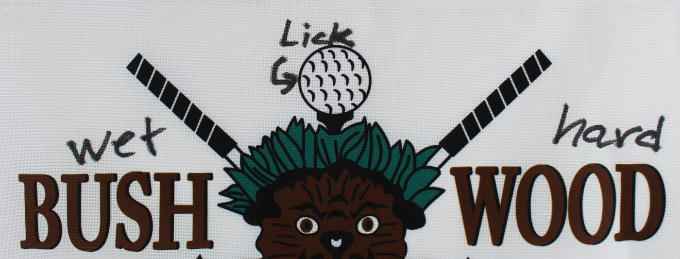 Chevy Chase "Wet, Lick, Hard" Signed Bushwood Country Club Pin Flag BAS #WP62014