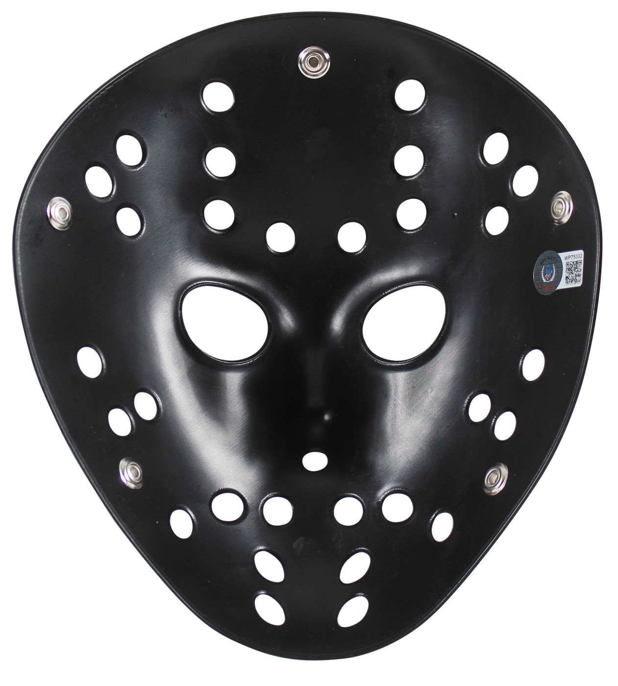 Ari Lehman Friday The 13th Crystal Lake Killer Signed Black Mask Silver Sig BAS