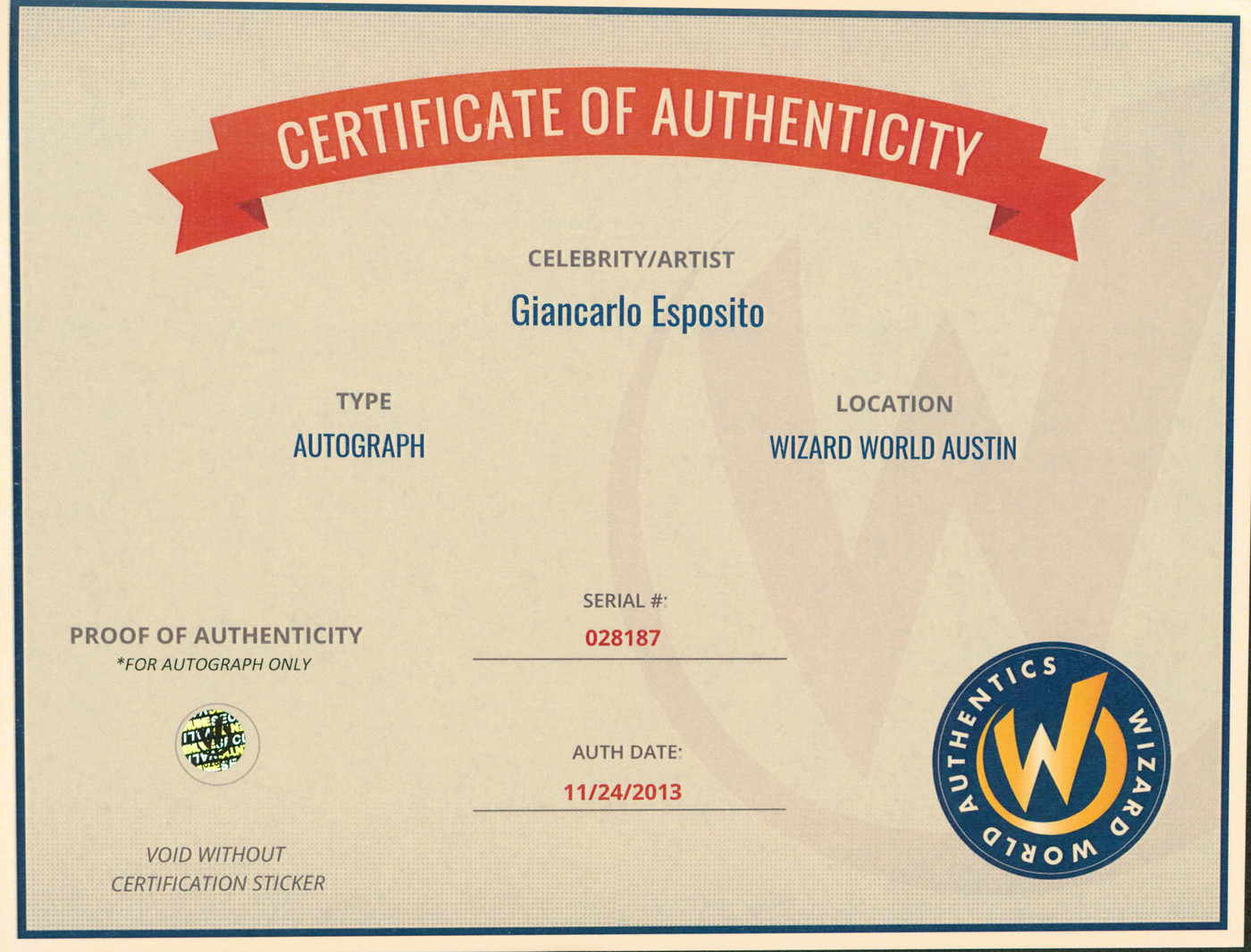 Giancarlo Esposito Once Upon a Time Authentic Signed 8x10 Photo