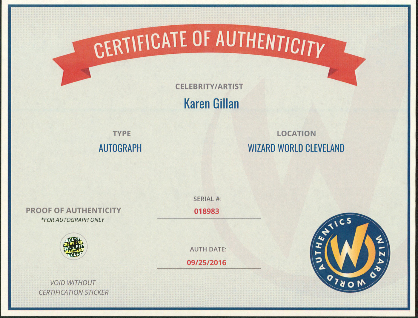 Karen Gillan Doctor Who Authentic Signed 8x10 Photo Autographed Wizard World 6