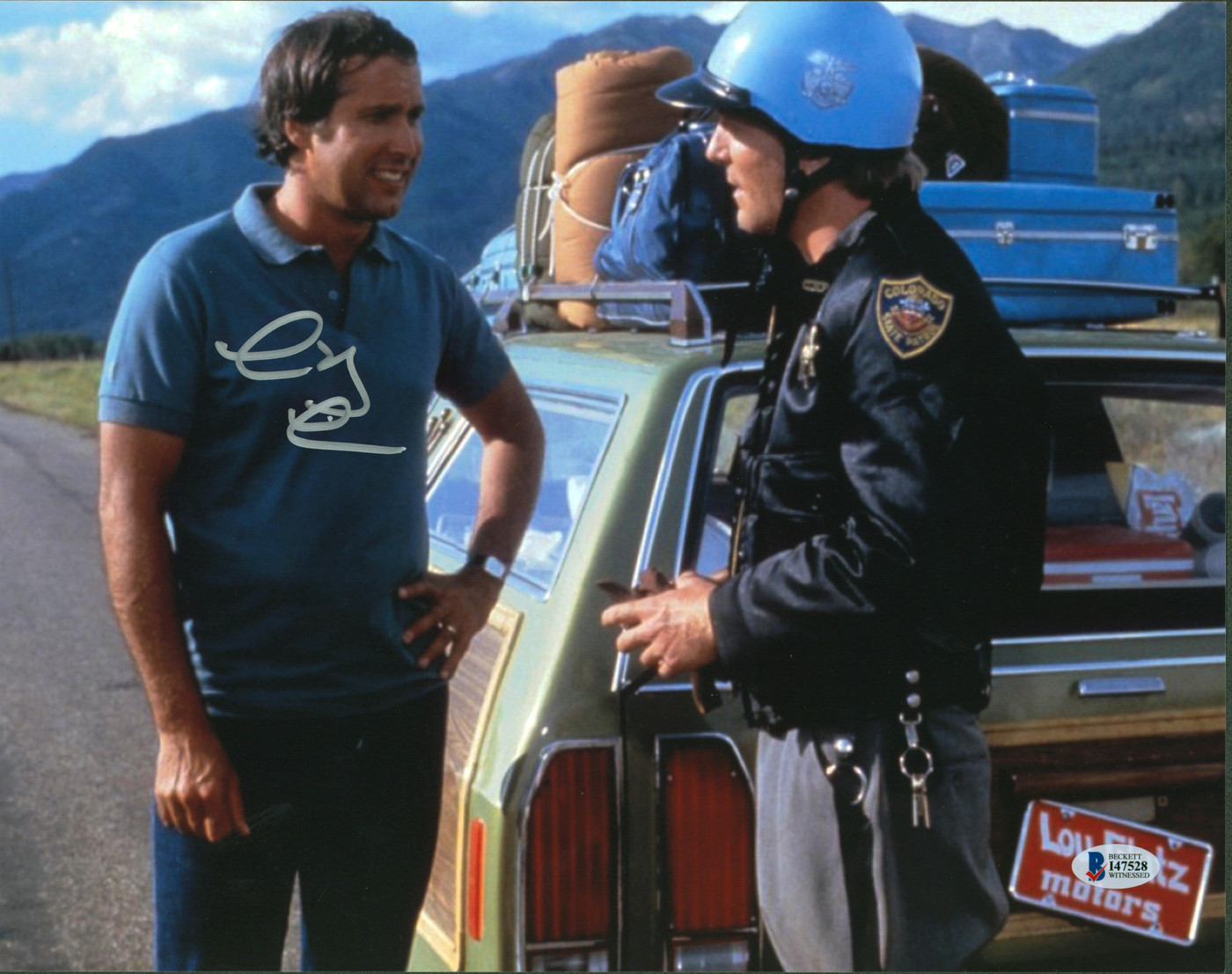 Chevy Chase National Lampoon's Vacation Authentic Signed 11x14 Photo BAS #I47528