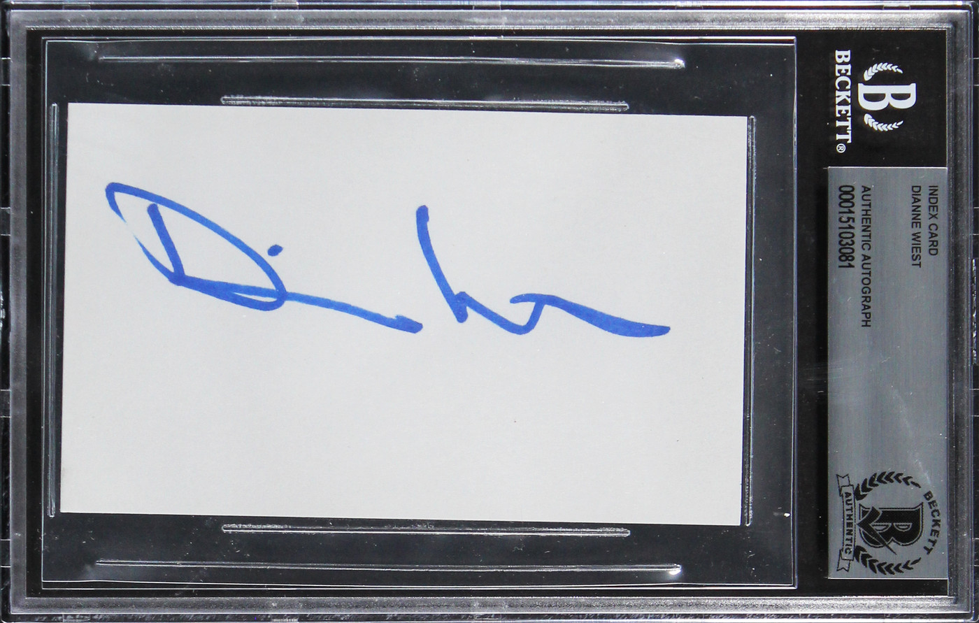 Dianne Wiest The Mayor of Kingstown Authentic Signed 3x5 Index Card BAS Slabbed