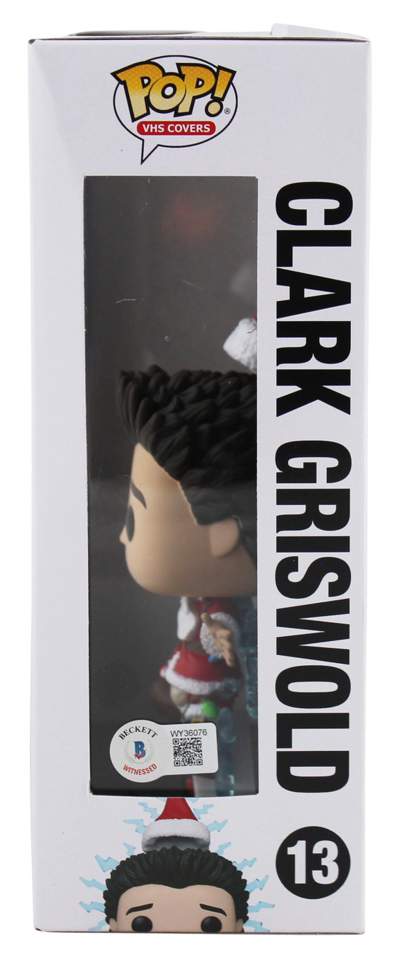Chevy Chase "Clark" Christmas Vacation Signed VHS Covers Funko Pop BAS Wit