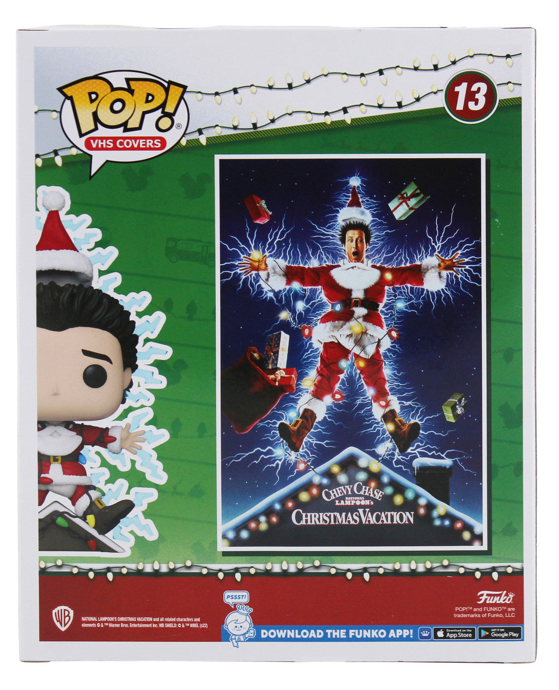 Chevy Chase "Clark" Christmas Vacation Signed VHS Covers Funko Pop BAS Wit