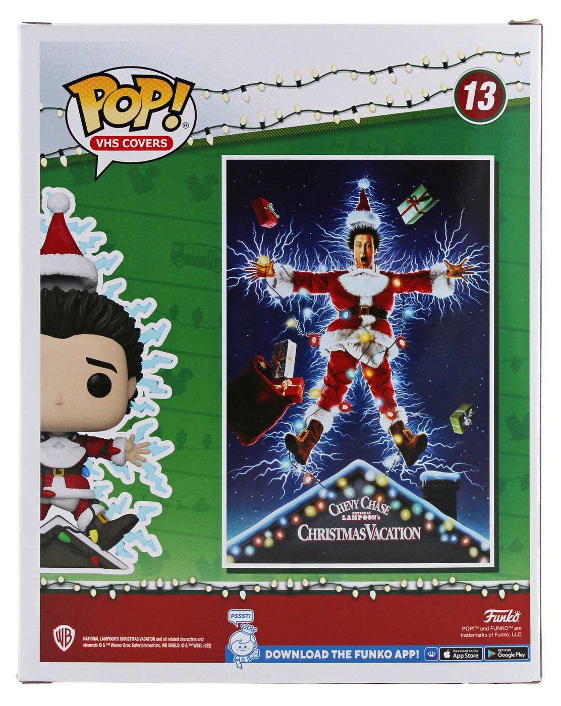 Chevy Chase Christmas Vacation "Clark" Signed VHS Covers #13 Funko Pop BAS Wit 1