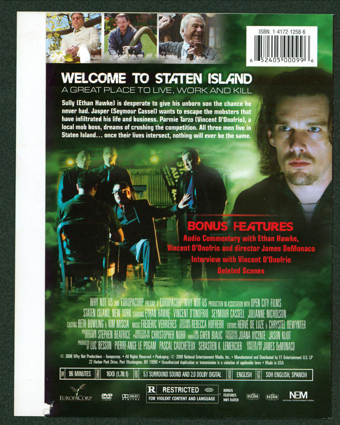 Vincent D'Onofrio & Ethan Hawke Signed Staten Island DVD