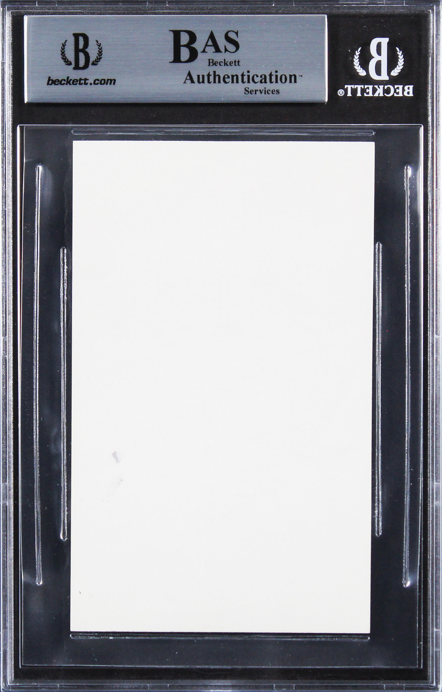 Dennis Franz NYPD Blue Authentic Signed 3x5 Index Card Autographed BAS Slabbed