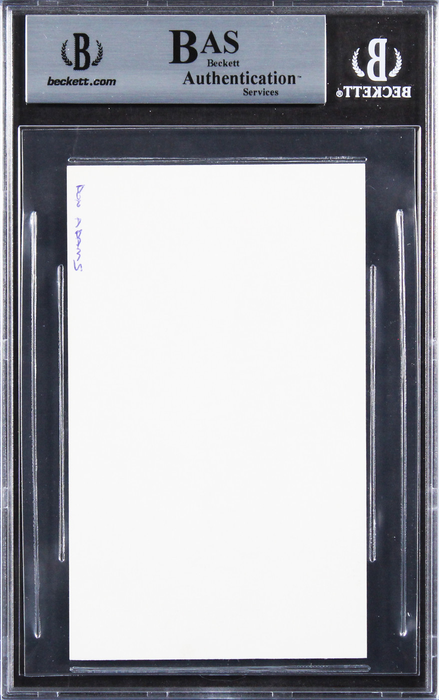 Don Adams Get Smart Authentic Signed 3x5 Index Card Autographed BAS Slabbed