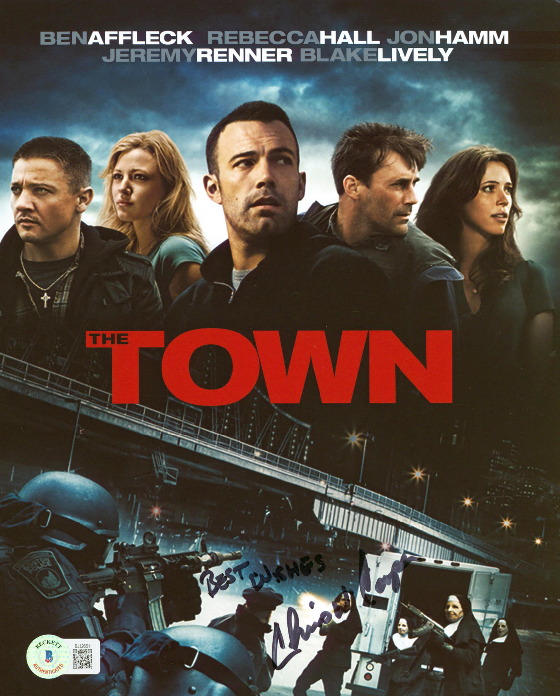 Chris Cooper The Town "Best Wishes" Authentic Signed 8x10 Photo BAS #BJ32651