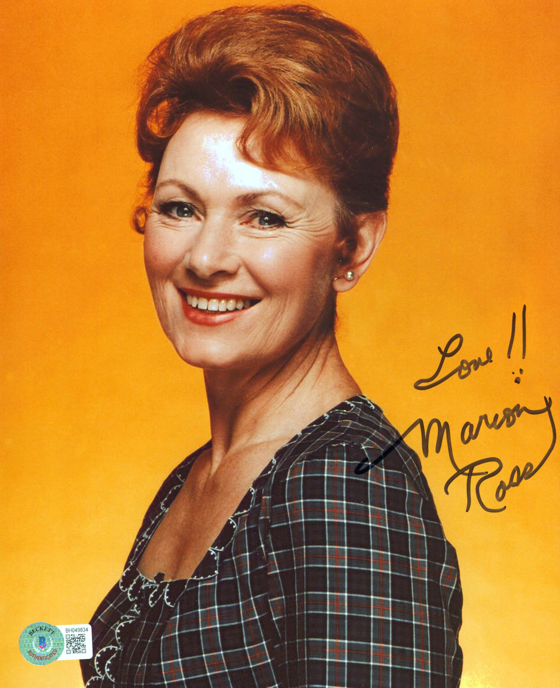 Marion Ross Happy Days "Love!!" Authentic Signed 8x10 Photo BAS #BH049834