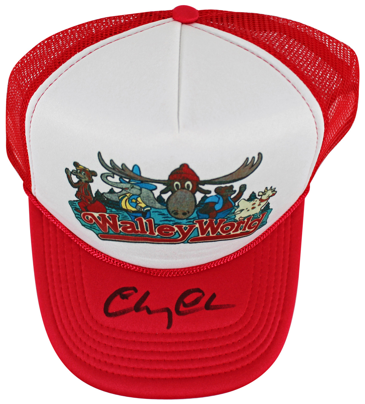 Chevy Chase Vacation Authentic Signed Wally World Trucker Hat BAS Witnessed