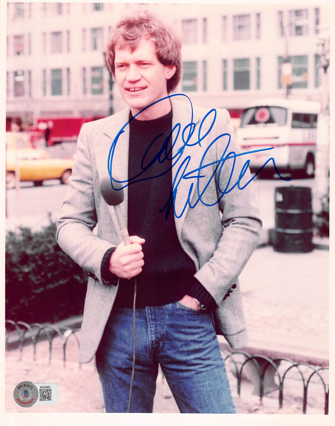 David Letterman Late Night Authentic Signed 8x10 Photo Autographed BAS #BK03992
