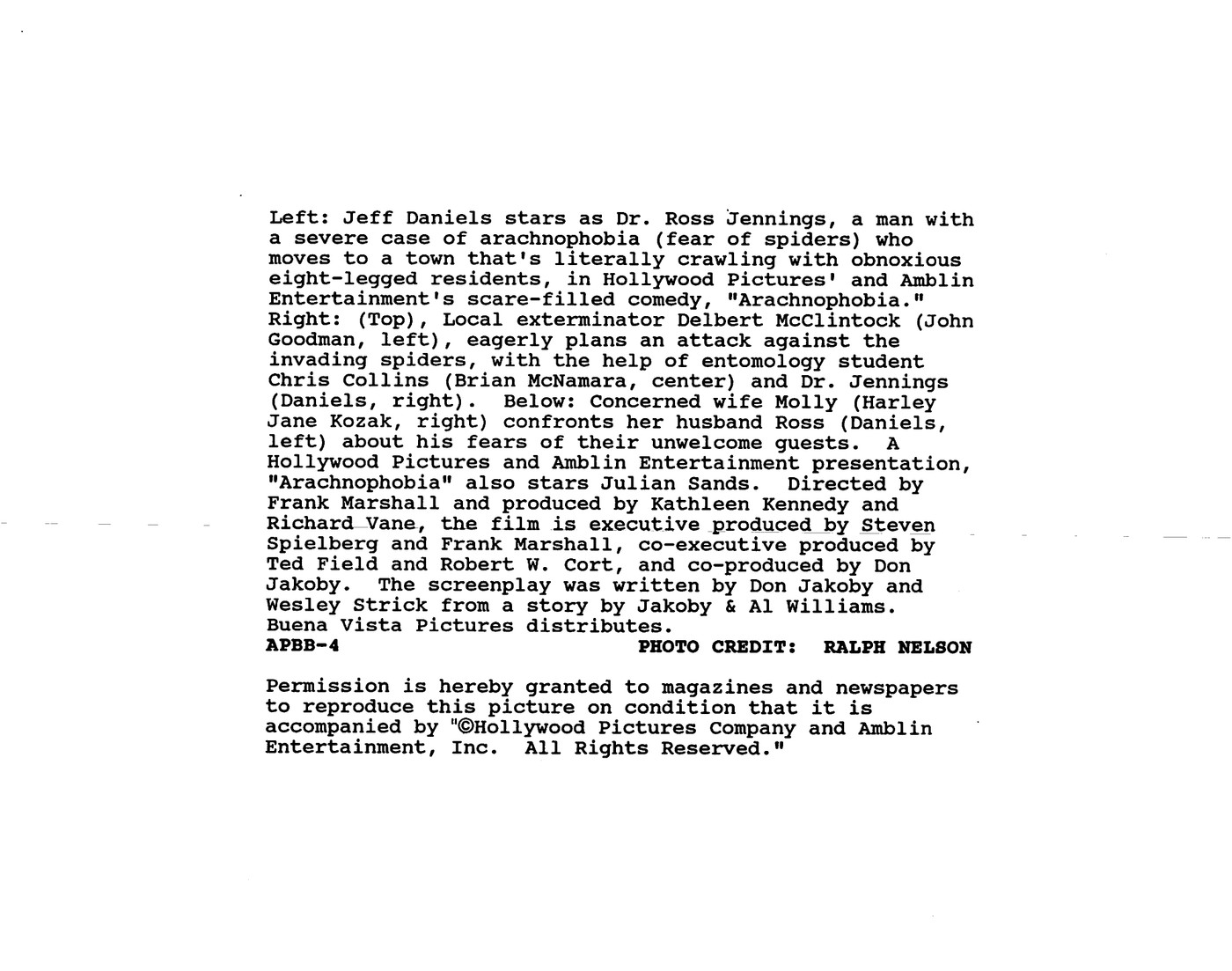 John Goodman Arachnophobia Authentic Signed 8x10 Photo Autographed BAS #BK03827