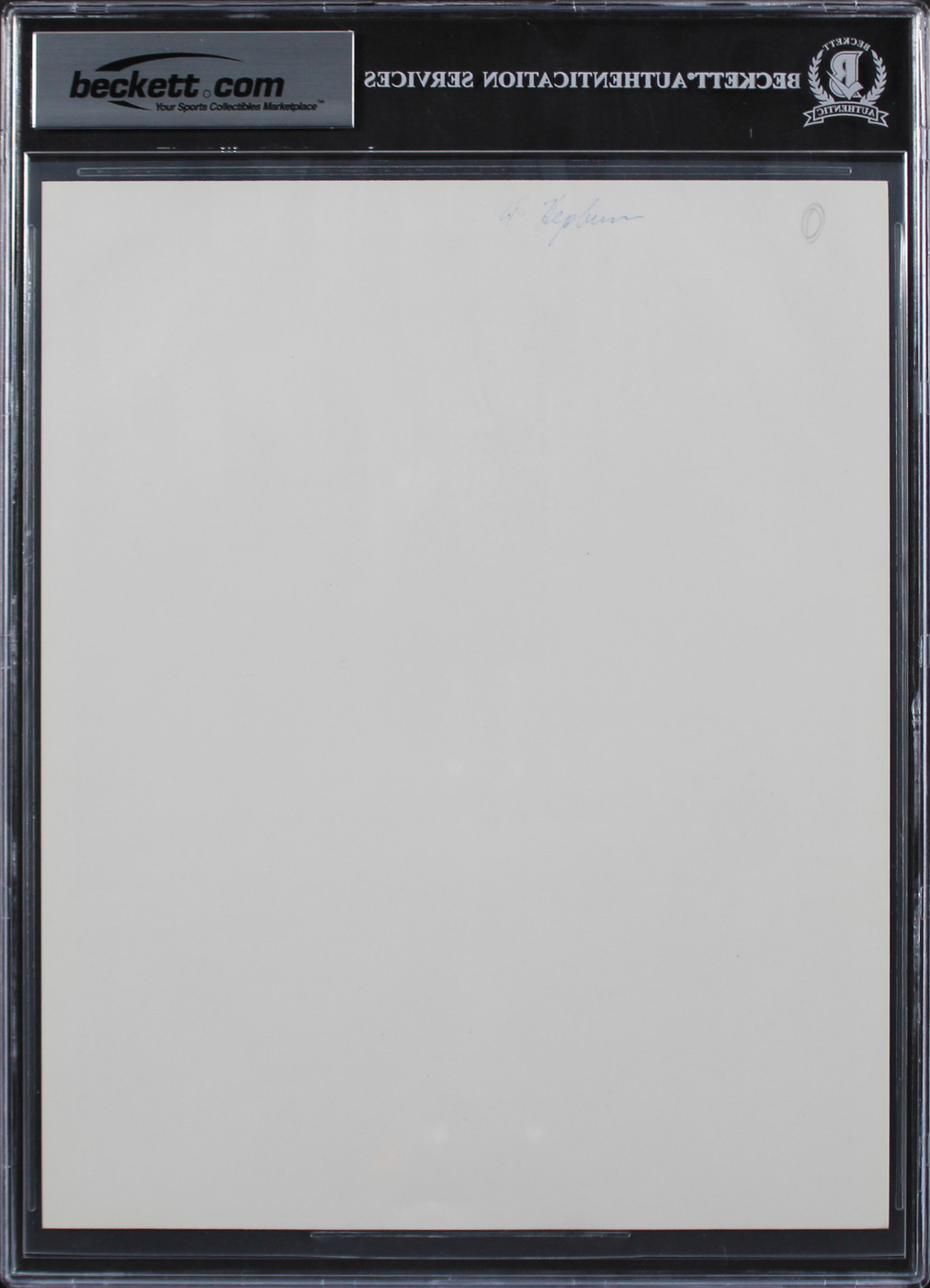 Audrey Hepburn Breakfast At Tiffany's Signed 8x10 Photo Auto 10! BAS Slabbed