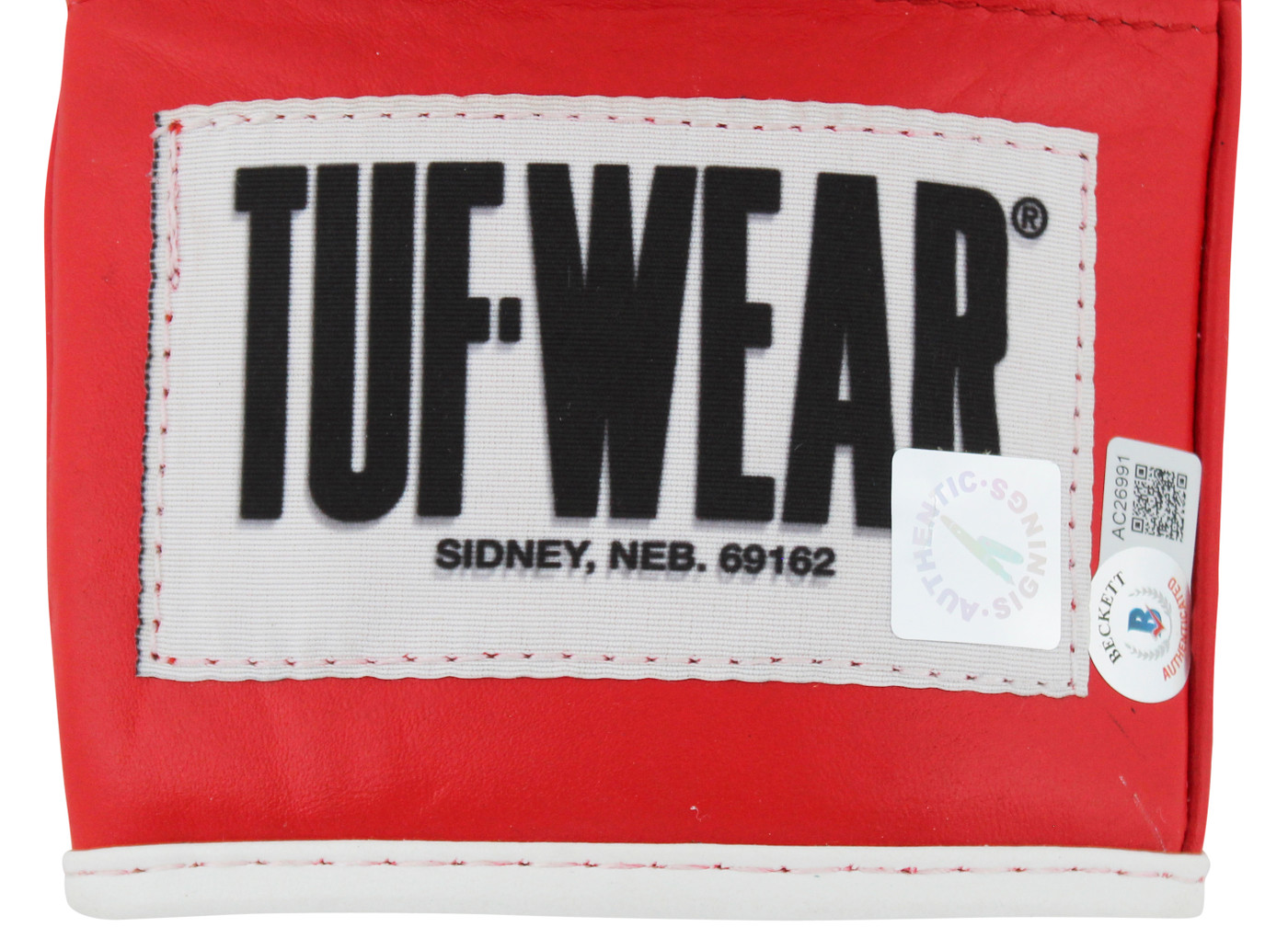 Sylvester Stallone & Talia Shire Rocky Signed Red Boxing Glove BAS #AC26991