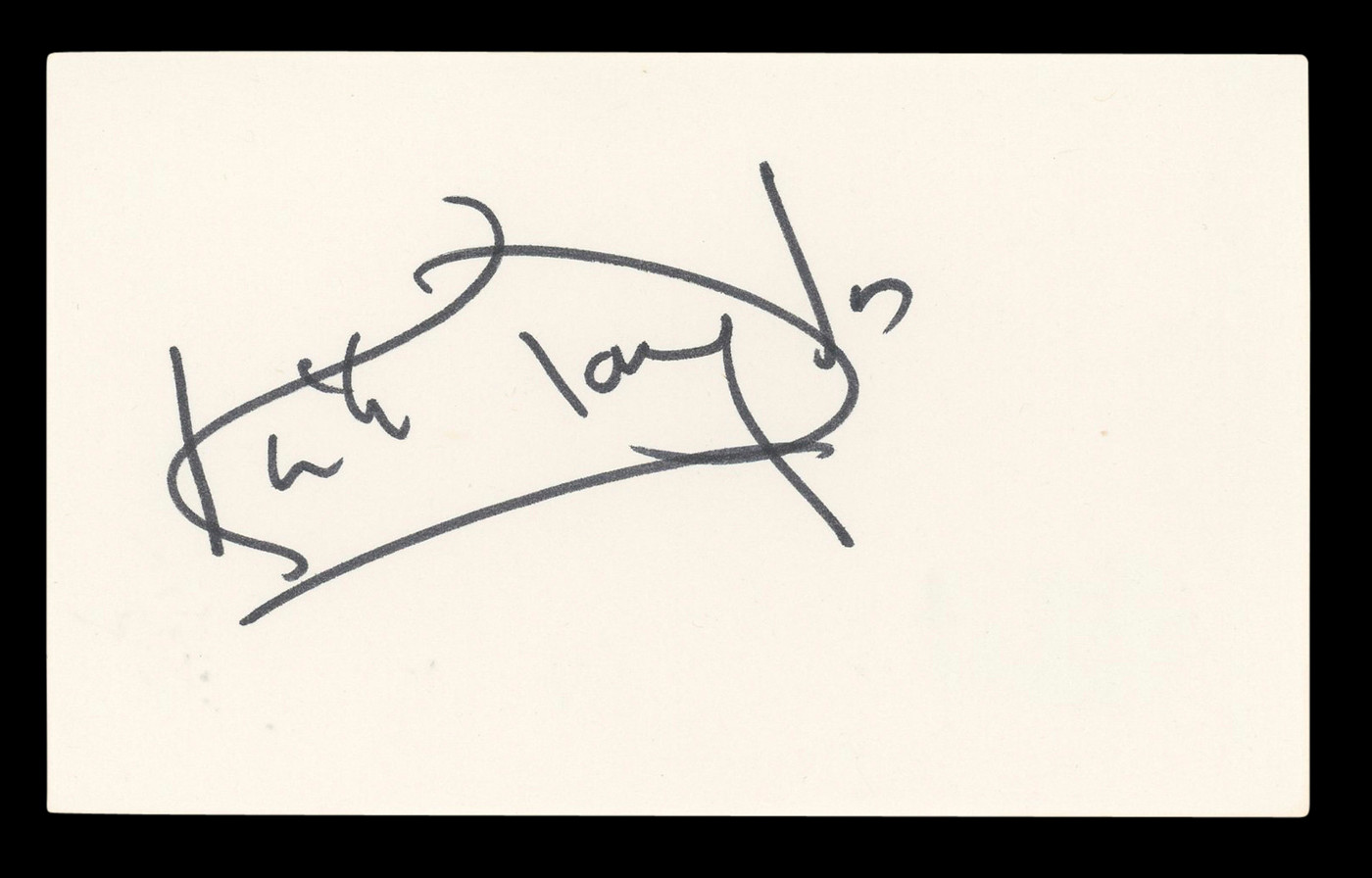 Kirk Douglas Spartacus Authentic Signed 3x5 Index Card Autographed BAS #BL96688