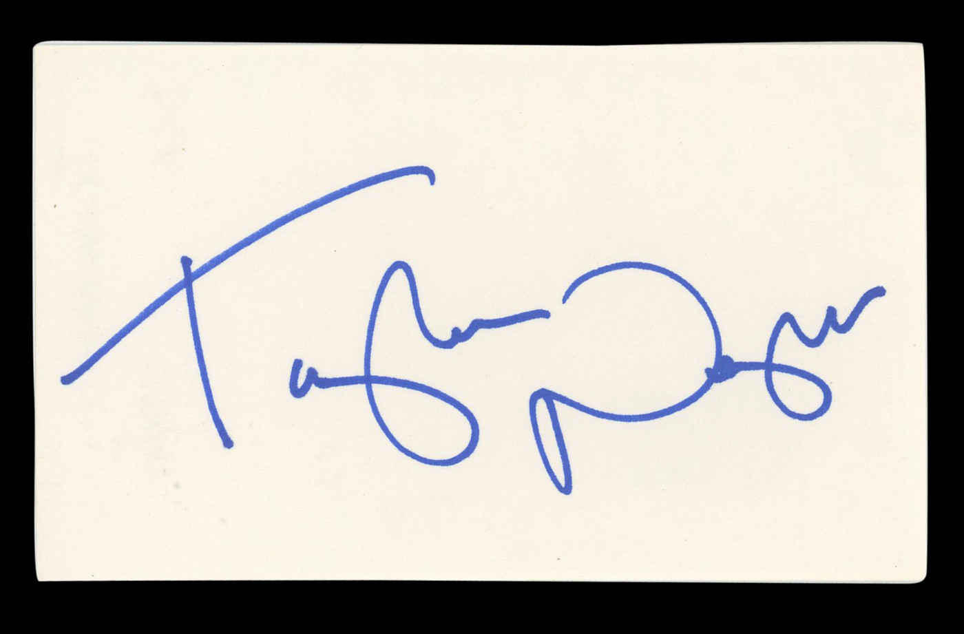 Taylor Negron The Last Boy Scout Authentic Signed 3x5 Index Card BAS #BL96939