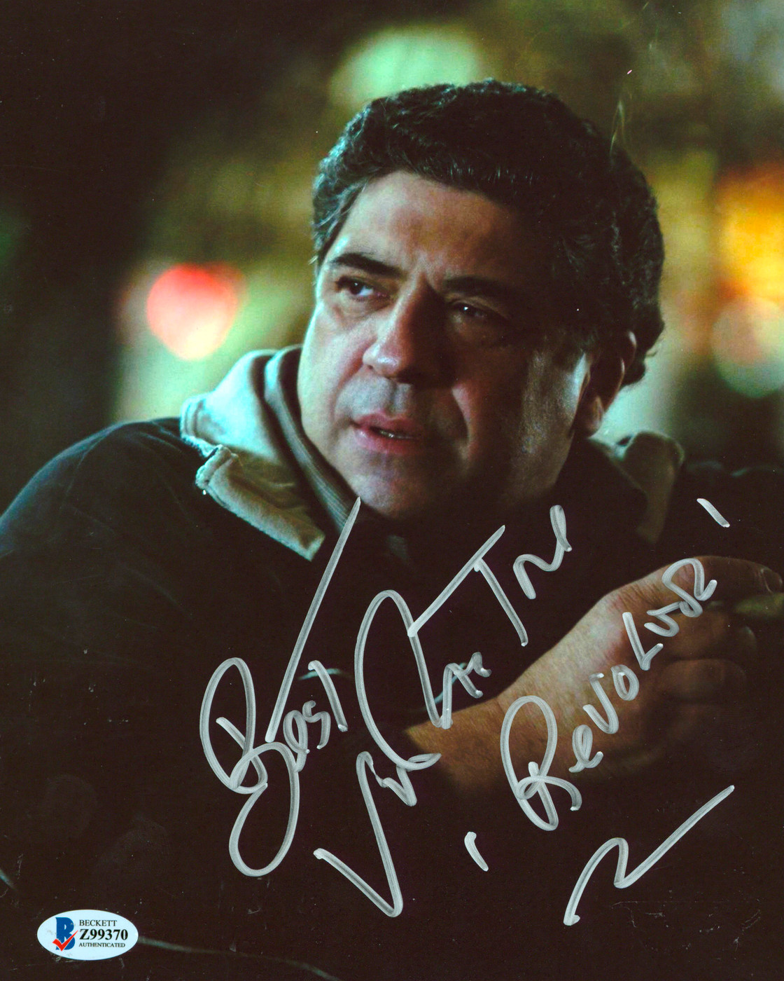 Vincent Pastore The Sopranos "Best, Revolver" Signed 8x10 Photo BAS #Z99370
