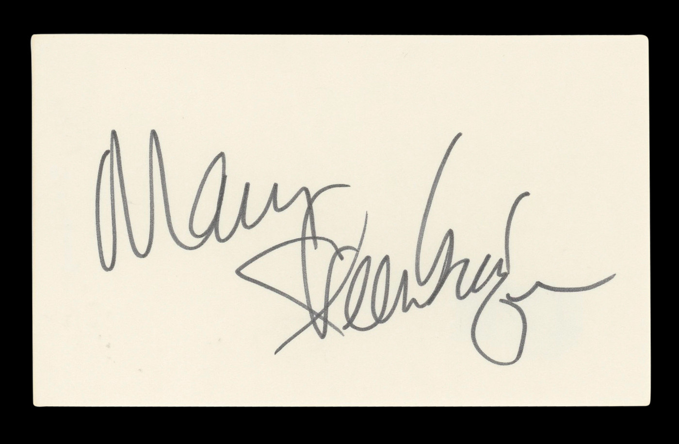 Mary Steenburgen Step Brothers Authentic Signed 3x5 Index Card BAS #BL96652