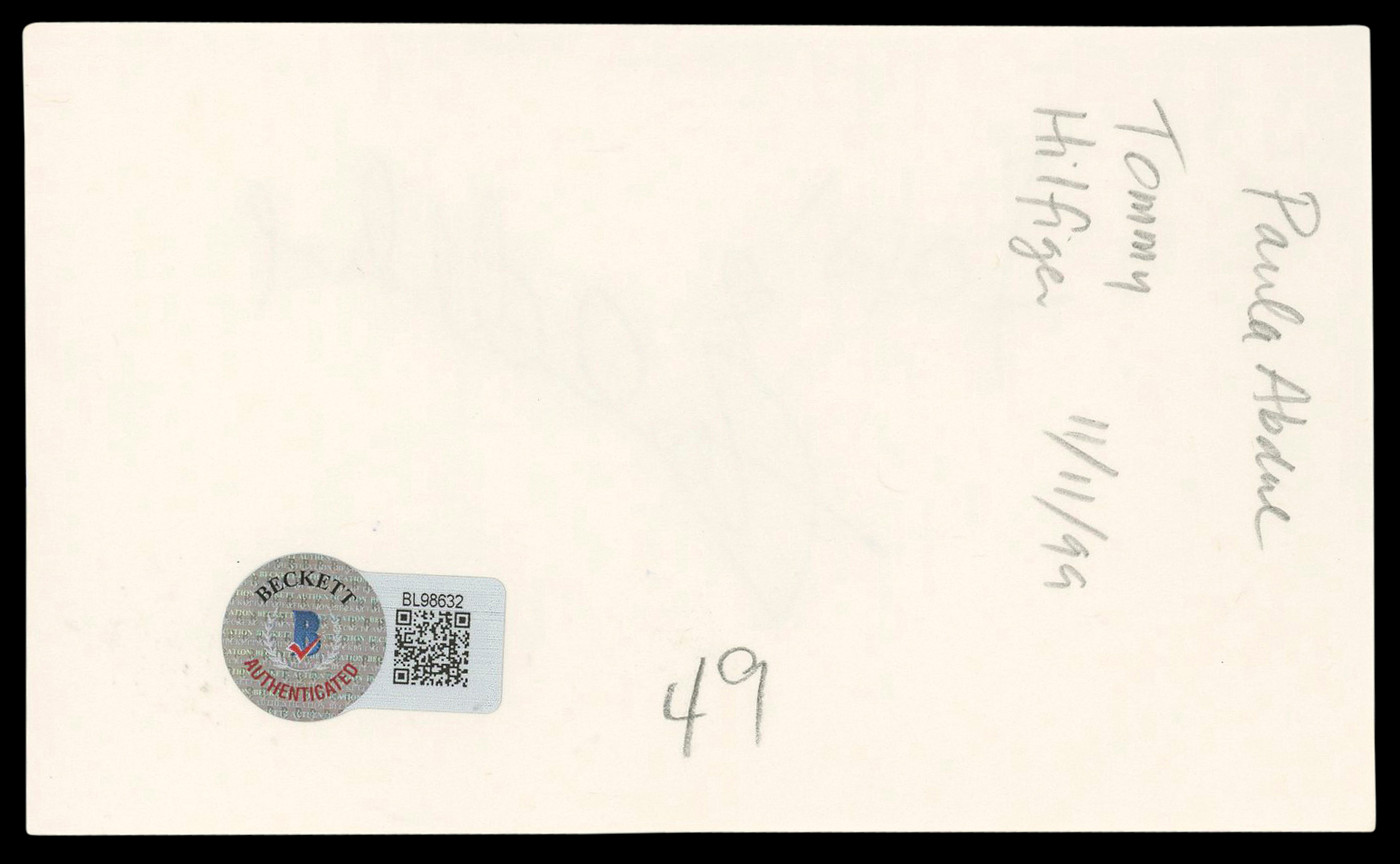 Paula Abdul American Idol "XOXO!" Authentic Signed 3x5 Index Card BAS #BL98632