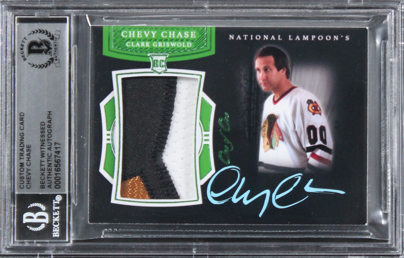 Chevy Chase Christmas Vacation Signed Relic Card One of One BAS Slab #16567417