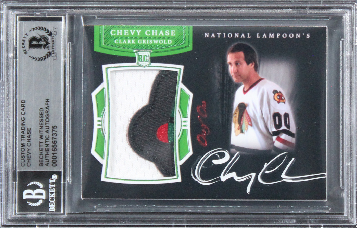 Chevy Chase Christmas Vacation Signed Relic Card One of One BAS Slab #16567375